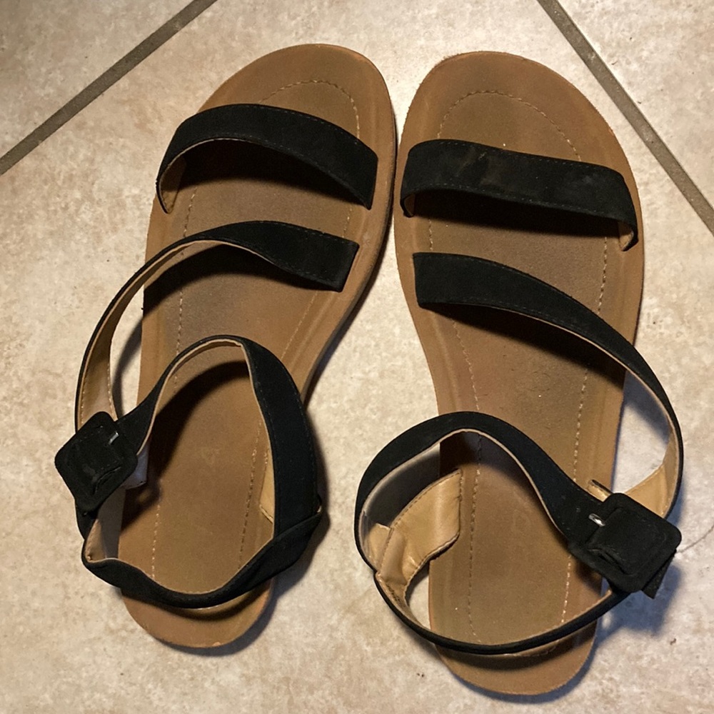 SODA Black Strappy Sandals From Papaya